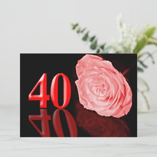 Invitation à une fête de mariage de rubis (Debout devant)