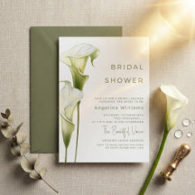 Invitation à une fête de mariage "Élégants lys cal