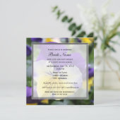 Invitation à une fête de mariage, fleur de pensée (Debout devant)