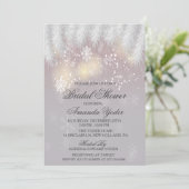 Invitation à une fête de mariage hivernale flocon  (Debout devant)