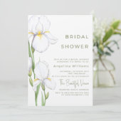 Invitation à une fête de mariage "Iris délicats" (Debout devant)