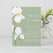 Invitation à une fête de mariage "Iris délicats" (Debout devant)