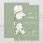 Invitation à une fête de mariage "Iris délicats" (Devant / Derrière)