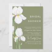 Invitation à une fête de mariage "Iris délicats" (Devant)
