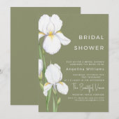 Invitation à une fête de mariage "Iris délicats" (Devant / Derrière)