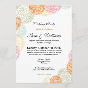 invitation à une fête de mariage romantique