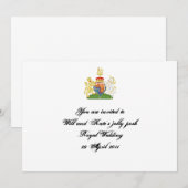 Invitation à une fête de mariage royal (Devant / Derrière)