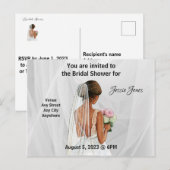 Invitation à une fête de mariage. Texte et image m (Devant / Derrière)
