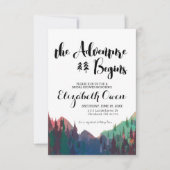Invitation à une fête de mariage - Thème Montagne (Devant)