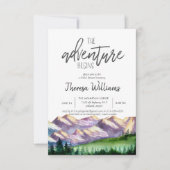 Invitation à une fête de mariage - Thème Montagne (Devant)