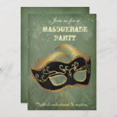 Invitation à une fête de masquerade fantastique (Devant / Derrière)