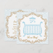 Invitation à une fête de naissance de garçon (Devant / Derrière)