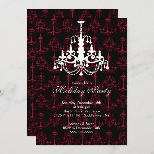 Invitation à une fête de Noël (Devant / Derrière)