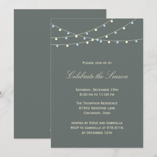 Invitation à une fête de Noël (Devant / Derrière)