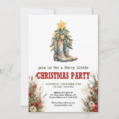 Invitation à une fête de Noël à la ferme rustique (Devant)