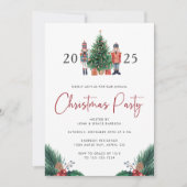 Invitation à une fête de Noël à l'aquarelle (Devant)