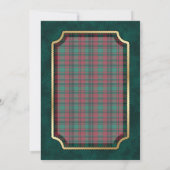 Invitation à une fête de Noël à tartan (Dos)