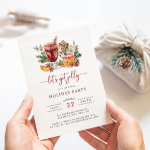 Invitation à une fête de Noël aux aquarelles de fê