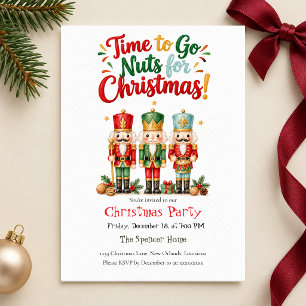Invitation à une fête de Noël avec un casse-noiset