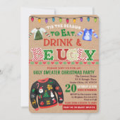 Invitation à une fête de Noël avec un pull moche (Devant)