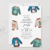 Invitation à une fête de Noël avec un pull moche (Devant)