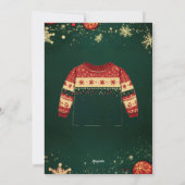 Invitation à une fête de Noël avec un pull moche (Dos)