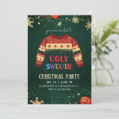 Invitation à une fête de Noël avec un pull moche (Debout devant)