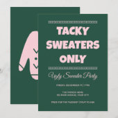 Invitation à une fête de Noël avec un pull moche a (Devant / Derrière)