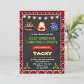 Invitation à une fête de Noël avec un pull moche m (Debout devant)