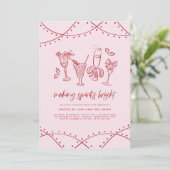 Invitation à une fête de Noël cocktail décalée (Debout devant)