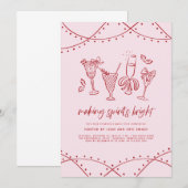 Invitation à une fête de Noël cocktail décalée (Devant / Derrière)