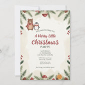 Invitation à une fête de Noël conviviale en forêt (Devant)