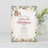 Invitation à une fête de Noël conviviale en forêt (Debout devant)
