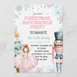 Invitation à une fête de Noël de casse-noisette en