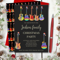 Invitation à une fête de Noël en famille sur le th