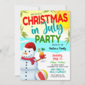Invitation à une fête de Noël en juillet (Devant)