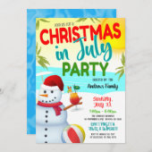 Invitation à une fête de Noël en juillet (Devant / Derrière)