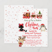 Invitation à une fête de Noël festive (Devant / Derrière)