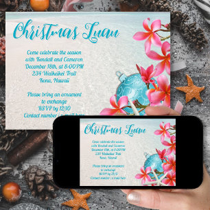 Invitation à une fête de Noël hawaïenne