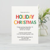 Invitation à une fête de Noël joyeuse – Amusante e (Debout devant)
