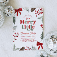 Invitation à une fête de Noël joyeuse et petite