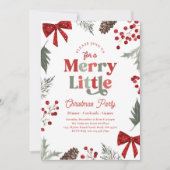 Invitation à une fête de Noël joyeuse et petite (Devant)