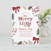 Invitation à une fête de Noël joyeuse et petite (Debout devant)