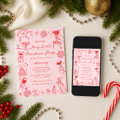 Invitation à une fête de Noël joyeuse et peu nombr