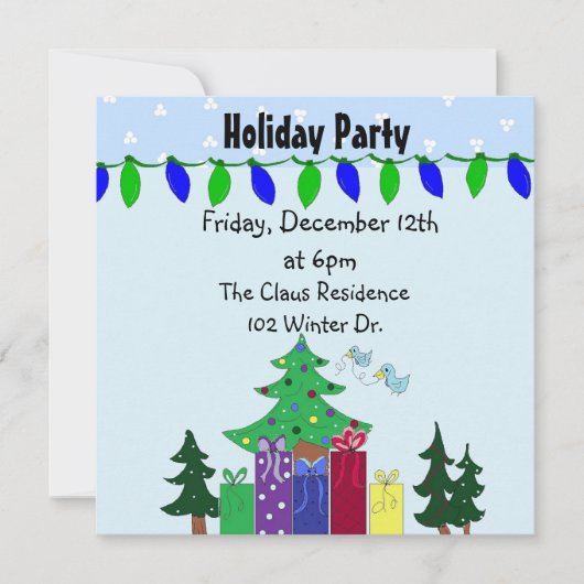 Invitation à une fête de Noël ou de fin d'année (Devant)