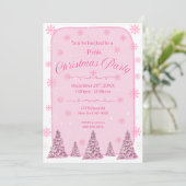 Invitation à une fête de Noël rose (Debout devant)