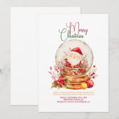 Invitation à une fête de Noël rustique (Devant / Derrière)