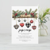 Invitation à une fête de Noël rustique à la campag (Debout devant)