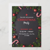 Invitation à une fête de Noël rustique avec un bea (Devant)