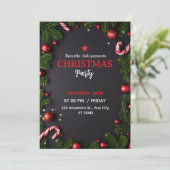 Invitation à une fête de Noël rustique avec un bea (Debout devant)